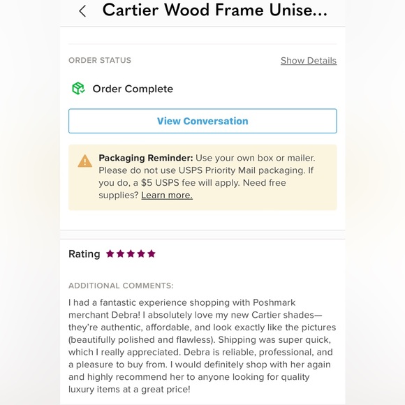 Cartier Big C Rimless Unisex Sunglasses - Picture 6 of 9